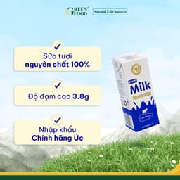 Thumbnail Sữa Tươi Tiệt Trùng AU KINGCARE Nguyên Kem 1L - Độ Béo Cao 3.3%, Không Đường Giàu đạm và canxi từ Úc 3