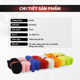 Thumbnail Quấn Cán Vải Vợt Pickleball QV10 KUNO Chống Trơn Trượt, Cuốn Cán Vợt Chính Hãng Chất Lượng Tốt 1