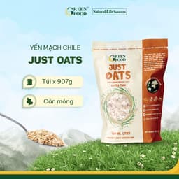 Thumbnail Yến Mạch Chile JUST OATS Green Food nguyên chất cán mỏng - Túi 907g Ăn liền 1