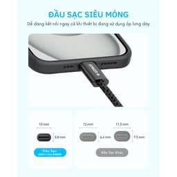 Thumbnail Cáp sạc nhanh Anker Zolo USB-C to USB-C công suất 240W 1M, Chất liệu nylon - A8060 3