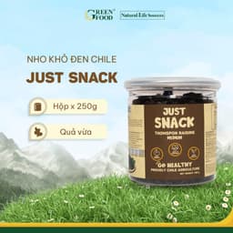 Thumbnail Nho khô đen Chile Just Snack kích cỡ Medium | Hộp 250g, Đồ ăn vặt Healthy 1