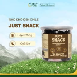 Thumbnail Nho khô đen Chile Just Snack kích cỡ Jumbo làm khô tự nhiên | Hộp 250g, Đồ ăn Vặt Healthy 1