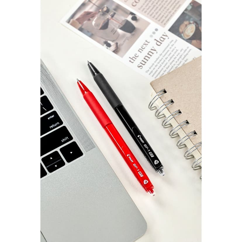 Ảnh Hộp 12 cây bút bi bấm Plastic Pilot BP-1RT ngòi 0.7mm 2