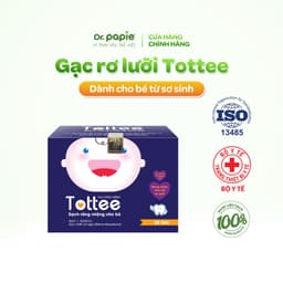 Thumbnail Gạc Rơ Lưỡi Tottee Làm Sạch Và Ngăn Ngừa Các Vấn Đề Răng Miệng Cho Bé Hộp 30 Gói 1