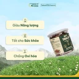 Thumbnail Hạt điều vỏ lụa rang muối Just Snack Green Food kích cỡ to hộp 180g 2