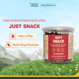 Thumbnail Hạnh Nhân Mỹ Rang Muối Hồng Himalaya Just Snack Green Food Tách Vỏ | Hộp 215g 1