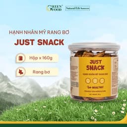Thumbnail Hạnh Nhân Mỹ Rang Bơ Just Snack Green Food có vỏ - 160g 1