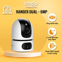 Thumbnail Camera Wifi trong nhà 2 mắt Imou Ranger Dual I 6MP/10MP I Xoay 360° | Phát hiện con người | Màu về đêm 1