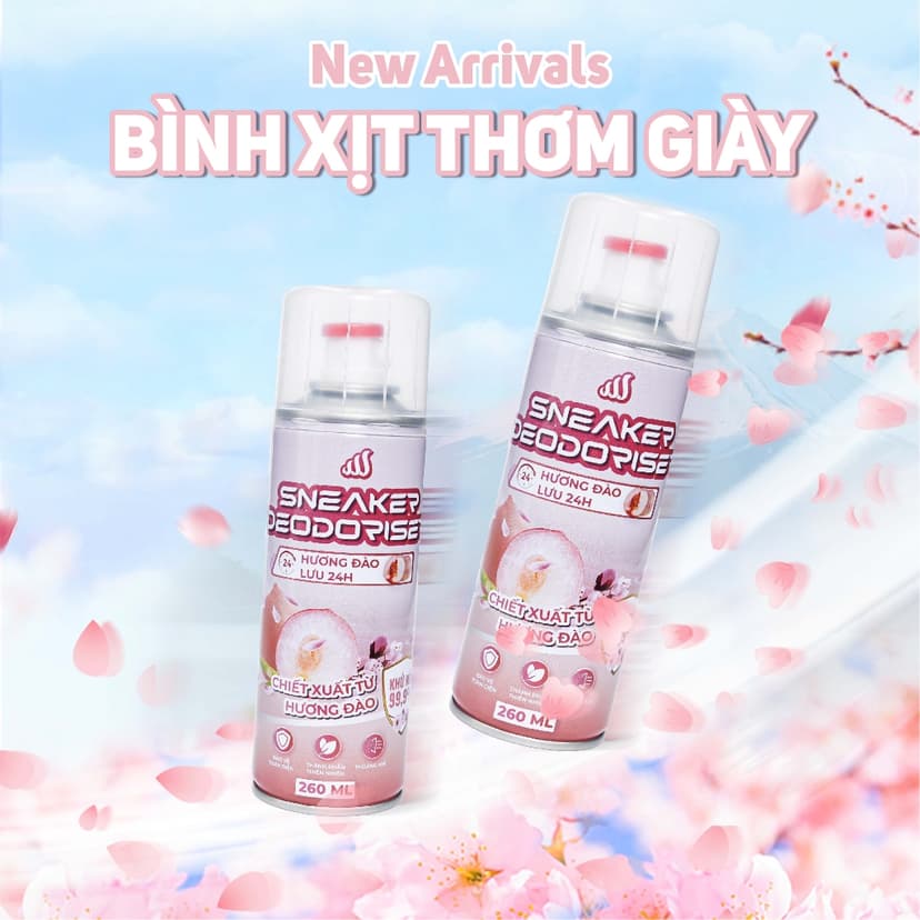 Ảnh Chai xịt Khử Mùi Giày Nano Bạc Diệt Khuẩn Ngăn Ngừa Hôi Chân Lưu Hương 24h 9112 3