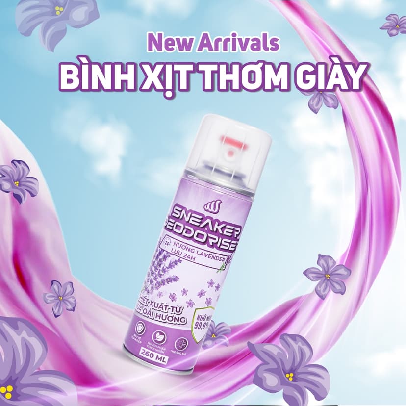 Ảnh Chai xịt Khử Mùi Giày Nano Bạc Diệt Khuẩn Ngăn Ngừa Hôi Chân Lưu Hương 24h 9112 4