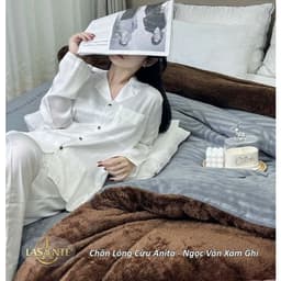 Thumbnail Chăn Lông Cừu Nhỏ 1m6 X 2m2 Cho Mùa Đông Đại Hàn 1 Người  Lasante, Bảo Hành Chính Hãng Kèm Túi 3