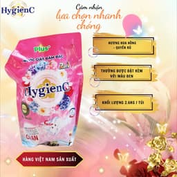 Thumbnail Combo 3 Túi nước giặt đậm đặc HygienC Plus+ Khối lượng 2.6Kg - CB3T1 4