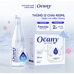 Thumbnail Nước ion kiềm Ocany chai thủy tinh thùng 12 chai 450ml 1