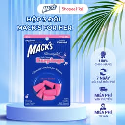Thumbnail Hộp 3 đôi nút bịt tai chống ồn Macks For Her dành cho Nữ , thương hiệu Mack's nhập khẩu Mỹ 1