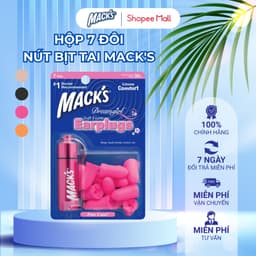 Thumbnail Hộp 7 Đôi Nút Bịt Tai Chống Ồn Macks Thương Hiệu Mack's Nhập Khẩu Mỹ 1