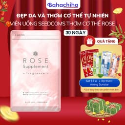 Thumbnail Viên uống Seedcoms Rose Supplement tạo hương thơm chiết xuất hoa và thảo mộc 30 ngày - Bahachiha 1