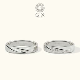 Thumbnail Nhẫn cưới Rosa vàng tây 18k đẹp thiết kế vô cực đính kim cương nhân tạo Gix Jewel 1