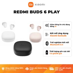 Thumbnail Tai Nghe Bluetooth Xiaomi Redmi Buds 6 Play | Giảm Tiếng Ồn | Thời Lượng Pin 36h - Bảo Hành 12 Tháng (Không kèm sạc) 2
