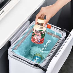 Thumbnail Thùng rác treo tủ bếp 9L, thùng rác nắp lật nắp đậy thông minh nhựa PP cao cấp (có ruột & quai xách) Bếp Xanh BX-PTC3000 2