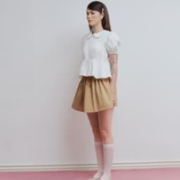 Thumbnail DOTTIE - Áo cổ lá sen tay phồng - Trắng - T1053 3