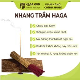 Thumbnail Combo 3 hộp Nhang Trầm HAGA 3 sạch, 50 cây (loại 30cm) - Thơm trầm dễ chịu, Ít khói, An toàn sức khỏe 3