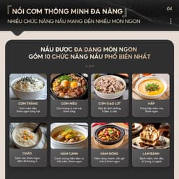 Thumbnail Nồi cơm điện tử AQUA RBC401R 1.5L, điều khiển cảm ứng 10 chế độ nấu, hẹn giờ 24 tiếng 3