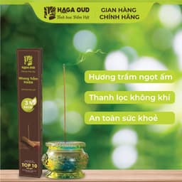 Thumbnail Combo 2 hộp Nhang Trầm HAGA 3 sạch, 100 cây * 2 hộp (loại 30cm) -  Tiết kiệm, Thơm trầm, ít khói, An toàn sức khỏe 4