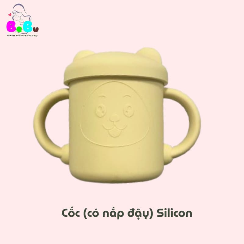 Ảnh Bộ Cốc uống Silicon và Ống hút Silicon BeBu cho bé 2