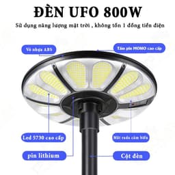 Thumbnail Đèn Năng Lượng Mặt Trời UFO TP SOLAR Công Suất 800W TP-U800 Cảm Biến Chuyển Động, Chiếu Sáng 360 Độ - Bảo Hành 3 Năm 2