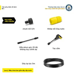 Thumbnail Máy phun rửa áp lực cao Karcher K 1 - Công suất 850W, áp lực tối đa 90 bar - Làm sạch, vệ sinh xe máy, ban công 2