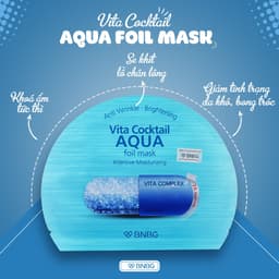 Thumbnail Mặt nạ cấp ẩm chuyên sâu BNBG Vita Cocktail Aqua Foil Mask Intensive Moisturizing 30ml (Miếng lẻ) 2