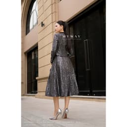 Thumbnail Set Áo Vest Chân Váy Xếp Ly MY WAY Dáng Ngắn Chiết Eo Sang Trọng 3MVB0939 - 3MCXB254 - DE0 2