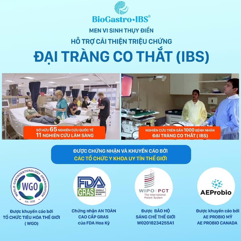 Ảnh 1 Liệu trình gồm 3 hộp men vi sinh BioGastro•IBS Thụy Điển dùng cho Đại Tràng co thắt/Táo bón/Tiêu chảy hộp 30 viên nang 1