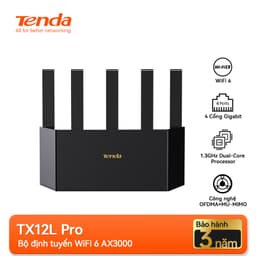 Thumbnail Bộ Phát WiFi Tenda TX12L Pro Chuẩn WiFi 6 AX3000Mbps hỗ trợ EasyMesh - Hàng Chính Hãng 1