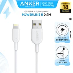 Thumbnail Cáp sạc ANKER Powerline II Lightning - Dài 0.9m - A8432 1