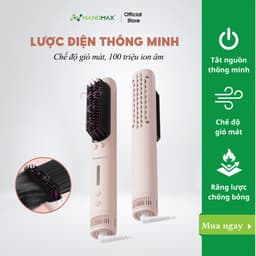 Thumbnail Lược Điện Ion Âm NANOMAX XN Z12 Chăm Sóc Tóc Suôn Mượt Tạo Kiểu 4 Chế Độ Nhiệt, Gió Mát, 54 Răng Lược 1