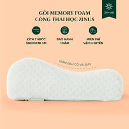 Thumbnail Gối Cao Su Non Công Thái Học Giảm Đau Cổ Vai Gáy - Zinus Contour Pillow Memory Foam 1