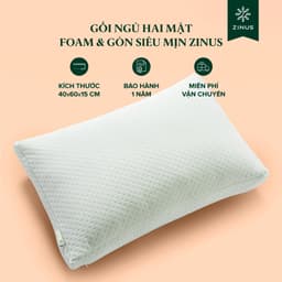 Thumbnail Gối Cao Su Non Kết Hợp Gòn Tơ Tằm - Dual Side Memory Foam Pillow 1