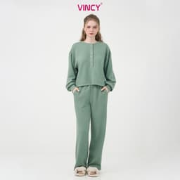 Thumbnail Bộ thun dài tay, áo cổ trụ cho Thu Đông BTD140W41 1