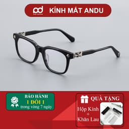 Thumbnail Gọng kính cận thời trang nam nữ ANDU phong cách Chrome Heart dáng vuông nhựa cao cấp - 2273 1