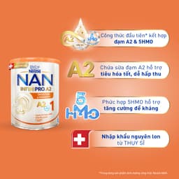 Thumbnail Sữa bột Nestlé NAN INFINIPRO A2 1 800g nhập khẩu Thụy Sĩ với sự kết hợp độc đáo giữa đạm quý A2 và 5HMO 2