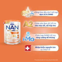 Thumbnail Sữa bột Nestlé NAN INFINIPRO A2 2 800g nhập khẩu Thụy Sĩ  với sự kết hợp độc đáo giữa đạm quý A2 và 5HMO 2