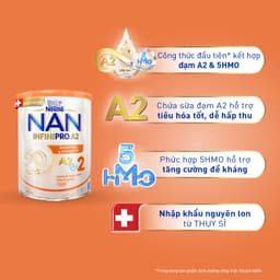 Thumbnail Sữa bột Nestlé NAN INFINIPRO A2 2 400g nhập khẩu Thụy Sĩ với sự kết hợp độc đáo giữa đạm quý A2 và 5HMO 2