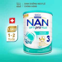 Thumbnail Sữa bột Nestlé NAN OPTIPRO PLUS 3 1500g với 5HMO - Hỗ trợ Tiêu Hóa, Đề Kháng, Trí Não & Chiều Cao 1