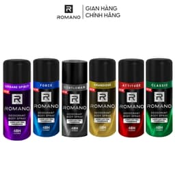 Thumbnail Combo 2 Xịt toàn thân ngăn mồ hôi và mùi cơ thể Romano 150ml/chai - 9 Mùi Hương 1