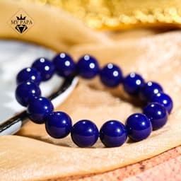 Thumbnail Vòng Tay Chalcedony Xanh Hoàng Gia Brazil MYPAPA - Tăng Cường Trí Tuệ Bảo Hộ Bình An 1