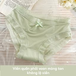Thumbnail Quần Lót Lụa Băng Viền Voan Mỏng Tan Loirechic QLBK83 1
