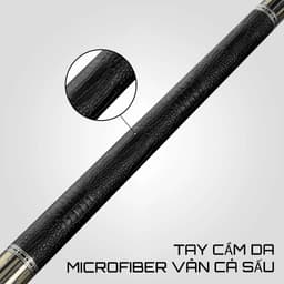 Thumbnail Gậy bida lỗ Rhino RETRÔ Pale Moon Ebony - Tay Cầm Da Microfiber Cá Sấu - Ngọn Carbon Cao Cấp - Chính Hãng 3