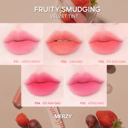 Thumbnail Son Kem Lì Mịn Mượt Merzy Fruity Smudging Velvet Tint 3.5g 1