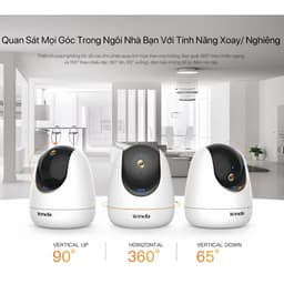 Thumbnail Camera Wifi Tenda Trong Nhà RP3 Pro FHD 3MP,2K Quay Quét 360°| Đàm Thoại 2 Chiều | ban đêm CCTV 3
